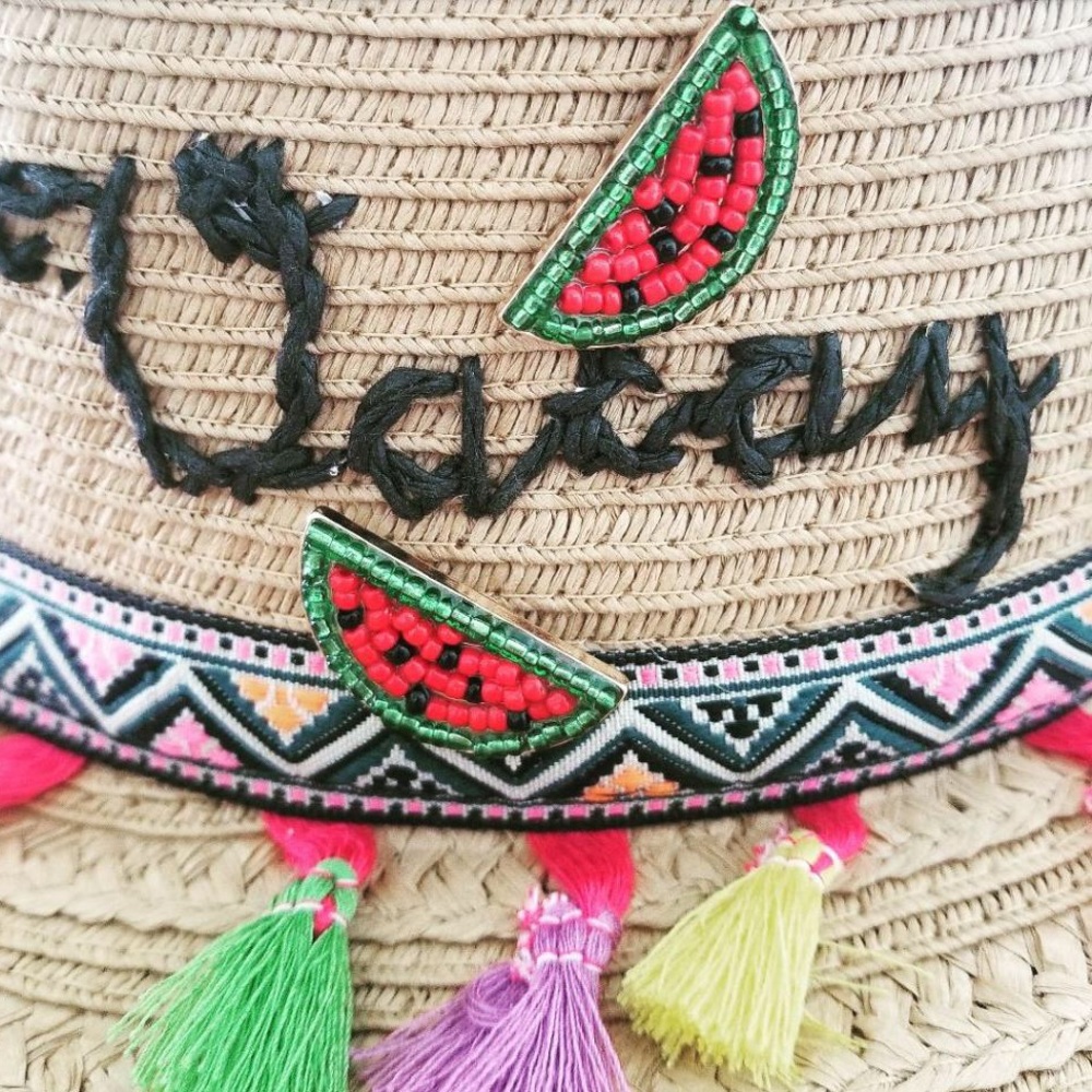 Beaded Watermelon Stud Earrings 🍉